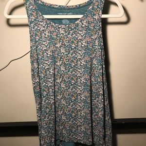 Soft and Sexy American Eagle Green Floral Tank M